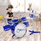 Jazz Drum Musical Instrument Set with Stool and Microphone Stand Ideal for Kids Birthday or Others Occasions